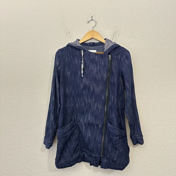 CABI #5100 Hooded Adventure Anorak Full Zip Jacket Blue Indigo - Picture 3 of 12